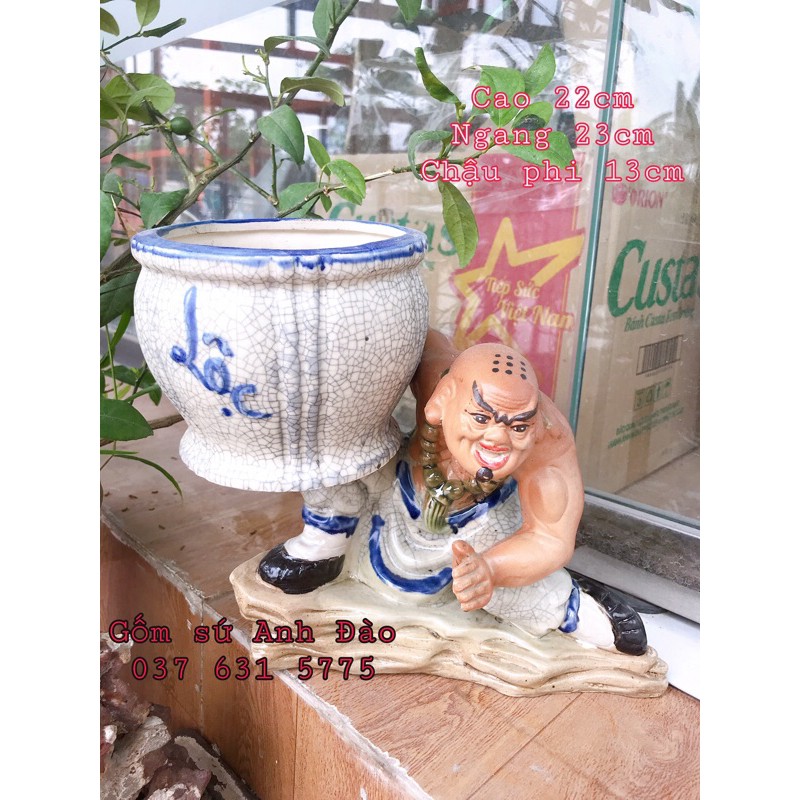 Chậu tượng la hán nâng vò thế cực đỉnh