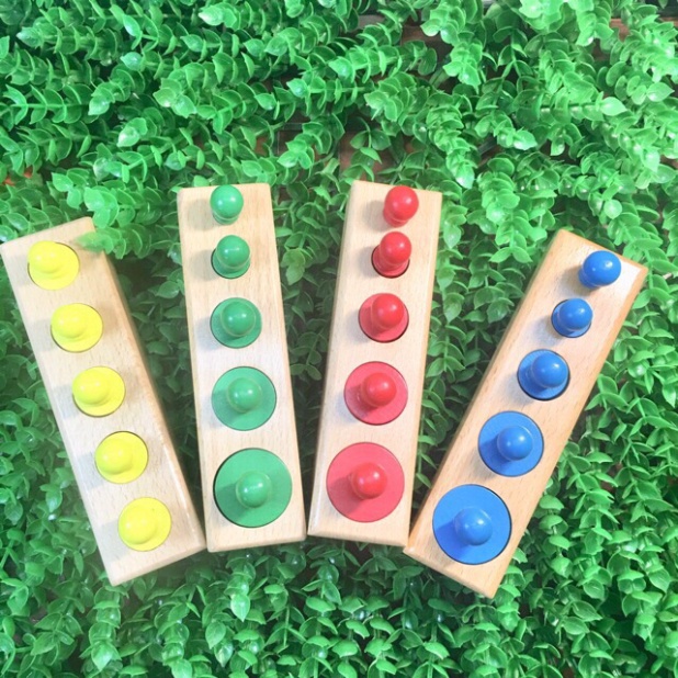 [GIÁ ƯU ĐÃI] SET 4 BỘ NÚM TRỤ PHƯƠNG PHÁP MONTESSORI