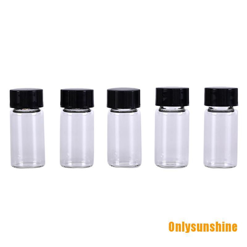 Bộ 5 Lọ Thủy Tinh Trong Suốt Dung Tích 5ml Kèm Tay Cầm Tiện Dụng