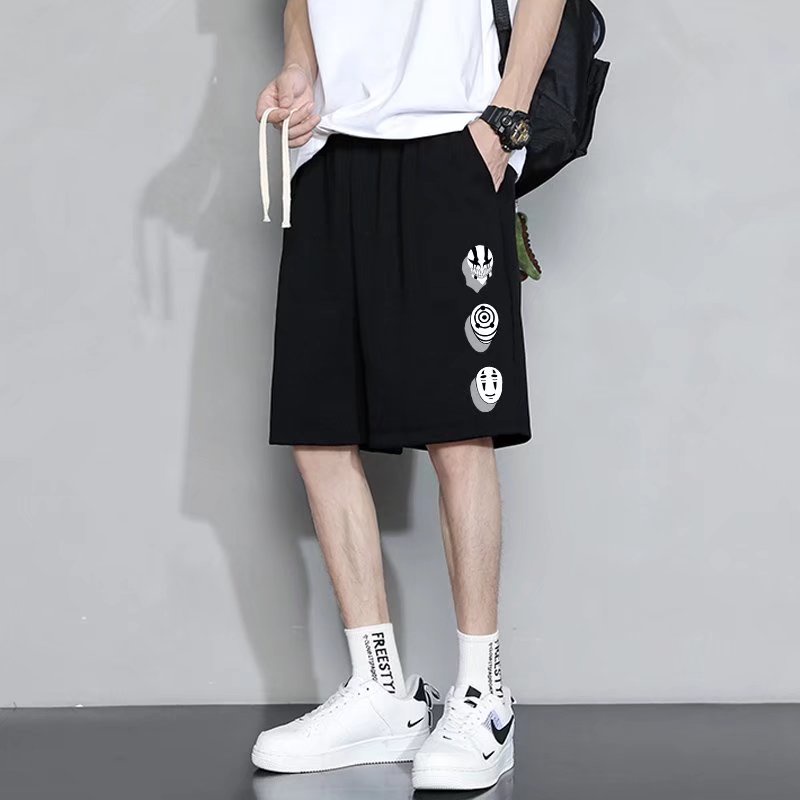 Quần Short Thể Thao Ống Rộng In Họa Tiết Khuôn Mặt Trung Hoa Dành Cho Nam size M-8XL