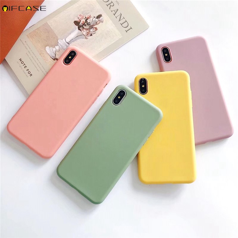 Ốp Điện Thoại Silicone TPU Mềm Màu Kẹo Cho Xiaomi Redmi Note 8T 8 Pro 5 Plus