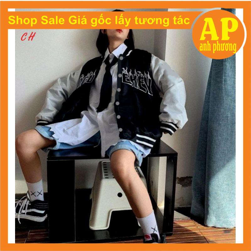 [Mã FAMAYWA giảm 10K đơn 50K] Áo khoác bomber chữ lửa Ch