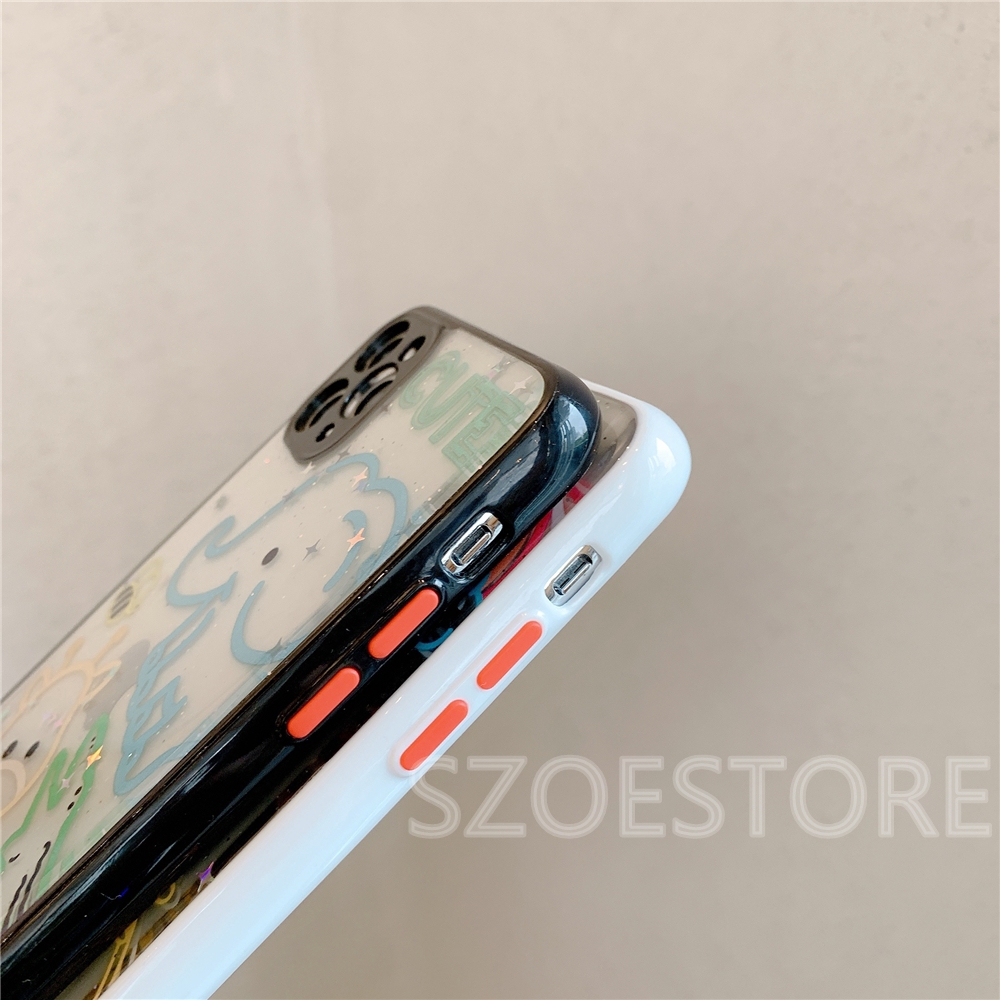 Ốp điện thoại trong suốt bao bọc toàn diện camera dễ thương cho iPhone 11 Pro Max X XS XR XSMax 8 7 6 6s Plus SE 2020