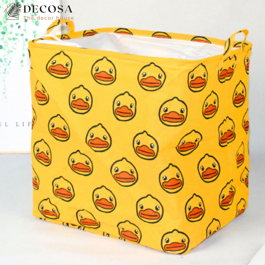 Giỏ đựng quần áo bằng vải cỡ lớn 100L có dây rút che bụi bẩn DECOSA