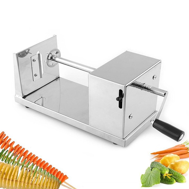 Dụng Cụ Cắt Khoai Tây Lốc Xoáy Đa Năng Tặng 2 Lưỡi Dao Dự Phòng