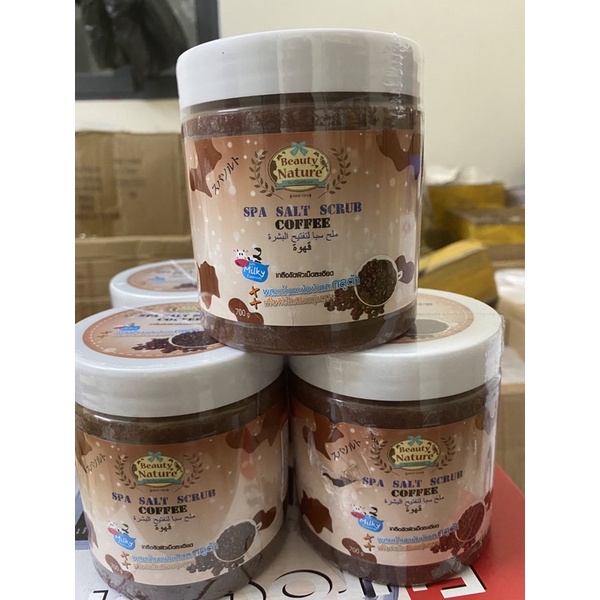 Tẩy da chết cafe - Muối tắm tẩy tế bào chết Beauty nature tinh chất cafe thái
