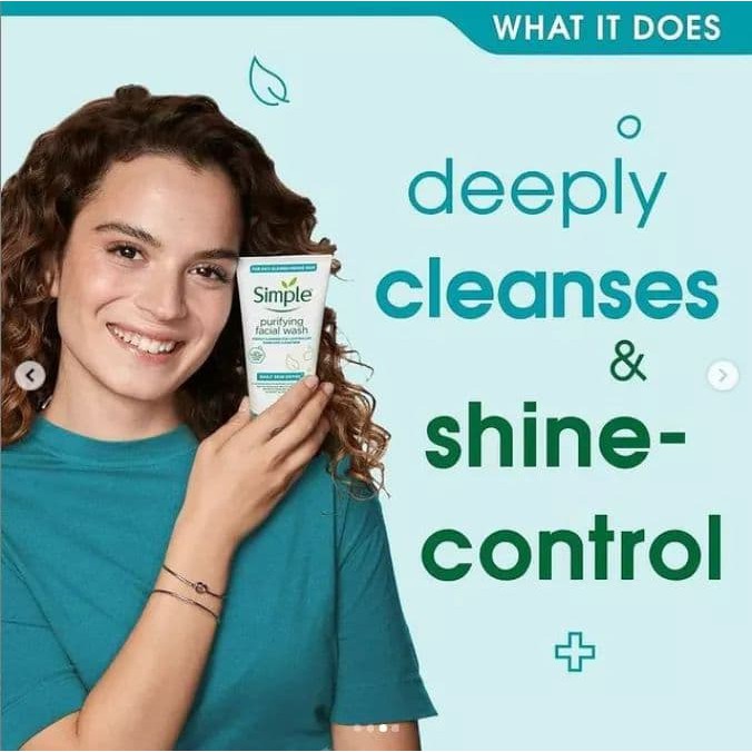 [HÀNG CHUẨN] Sữa rửa mặt cho da dầu Simple Daily Skin Detox Purifying Facial Wash 150ml