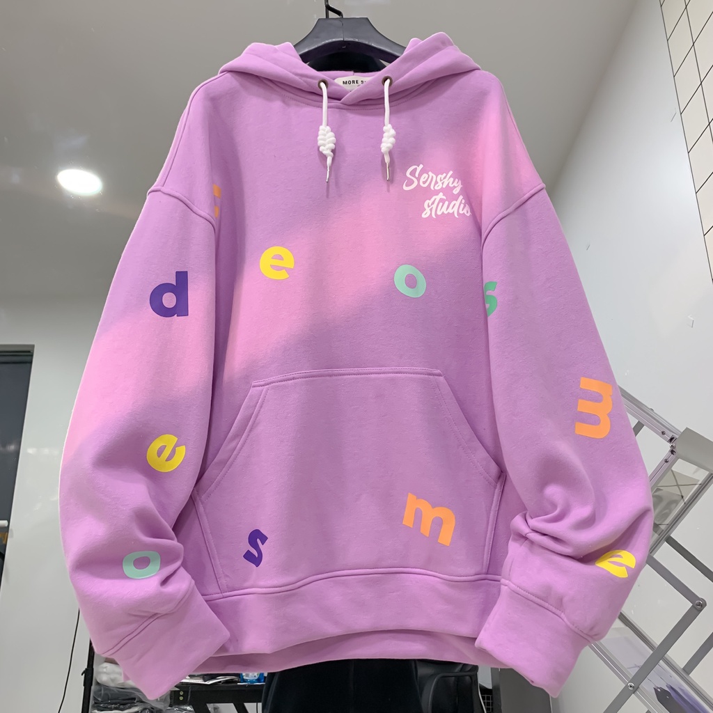 Áo Khoác Hoodie Form Rộng Unisex TEXT SHY Vải Nỉ Bông Dày Dặn - Tuni Store