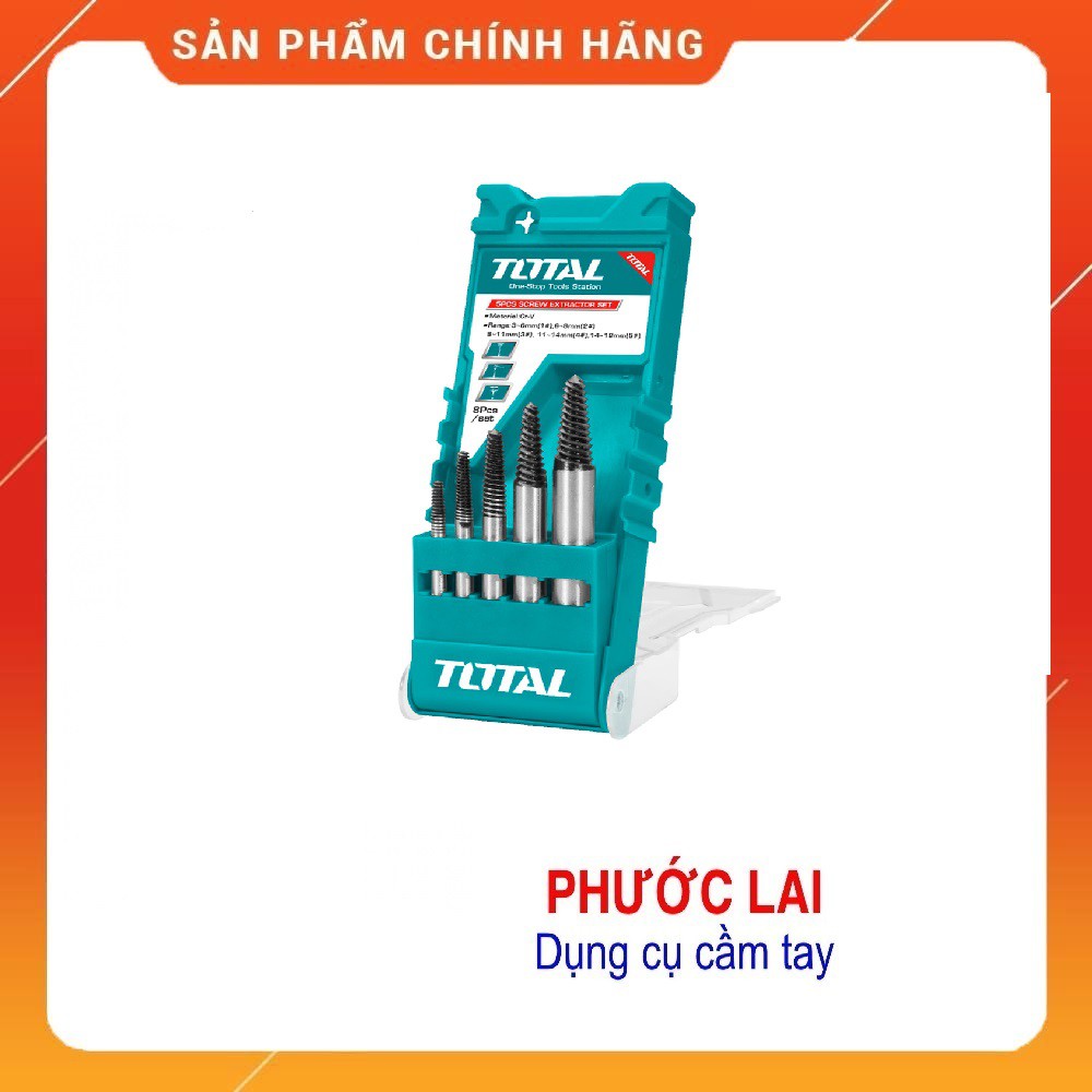 Bộ mũi taro lấy ốc gãy 5 chi tiết 3-18mm Total TACSE0056