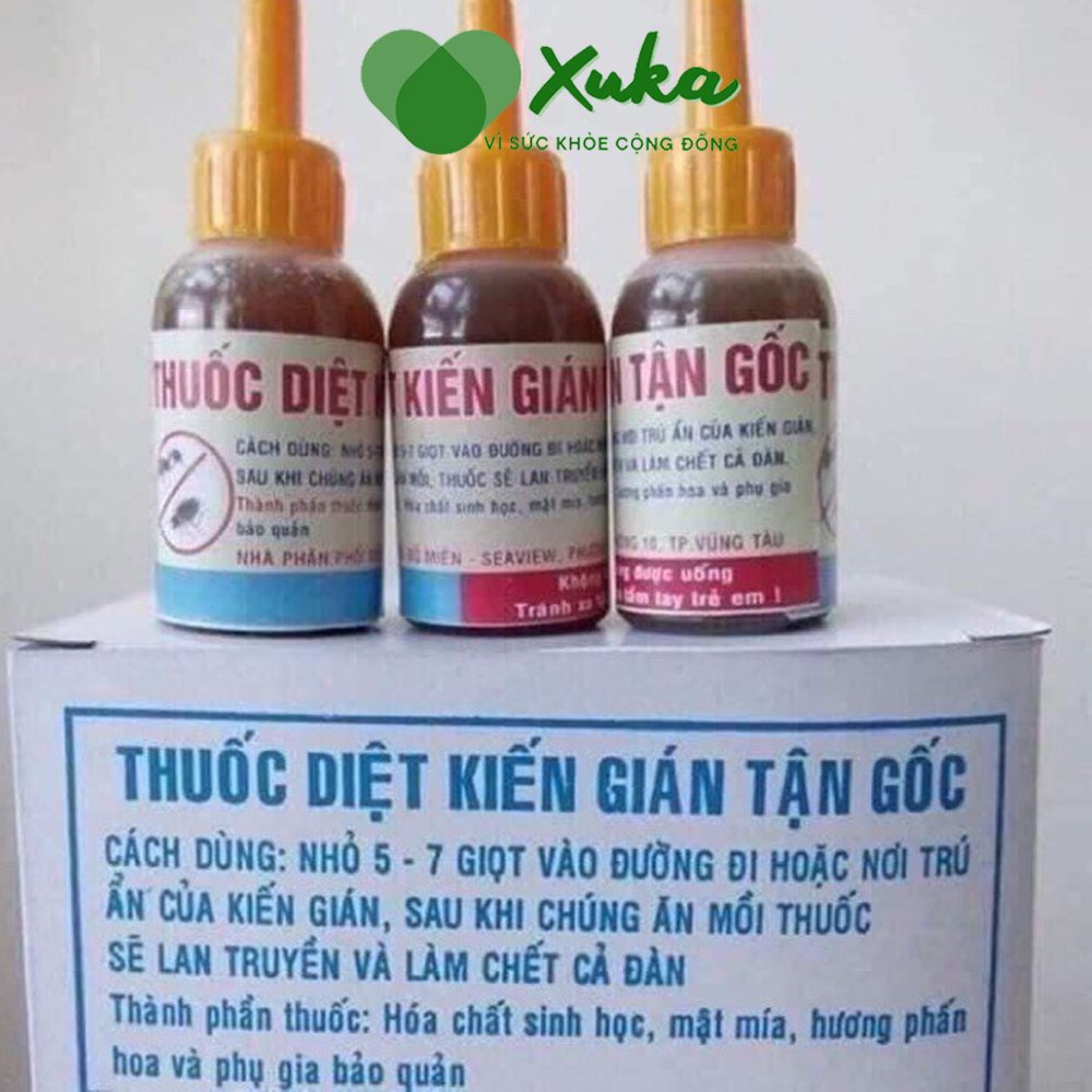 Diệt Kiến, Diệt Gián - Không còn con nào sau 1h - Không mùi, không bay hơi [ Combo 3 lọ ]