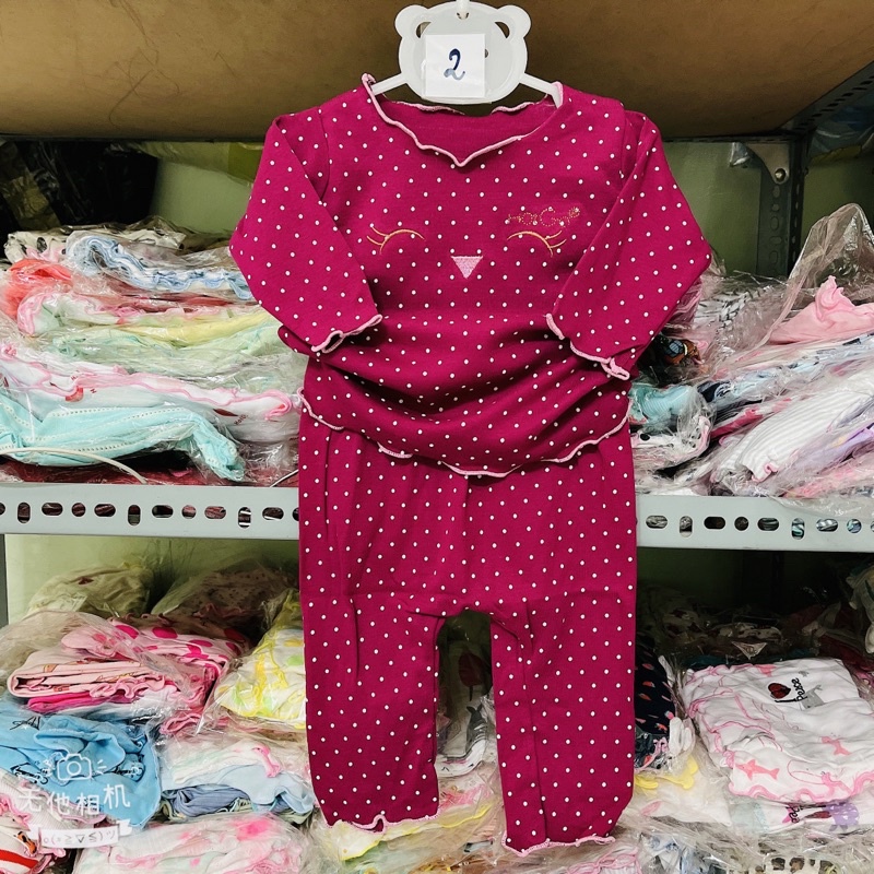 Bộ tay dài thun mát hotga cho bé gái 5-12kg