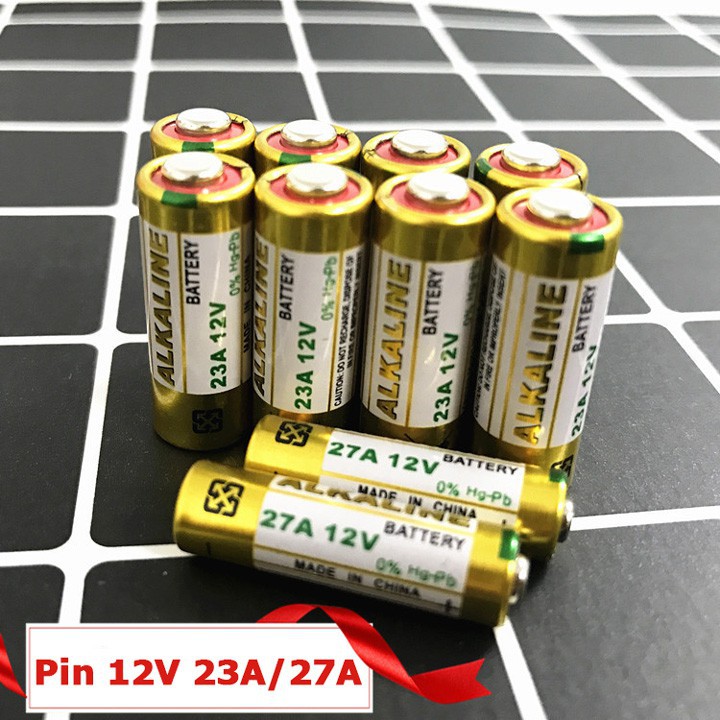 Pin 12V 23A 12V 27A cho remote cửa cuốn các loại điều khiển công tắc RF ô tô xe đạp điện