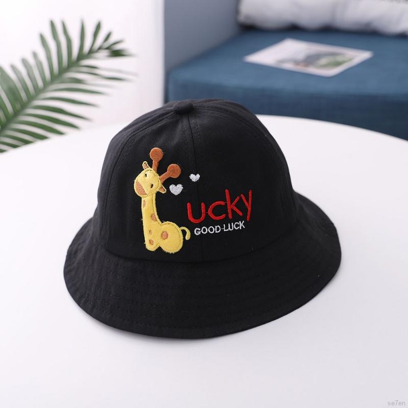 Mũ Chống Nắng Họa Tiết Hươu Cao Cổ Hoạt Hình Dành Cho Bé 1-3 Tuổi