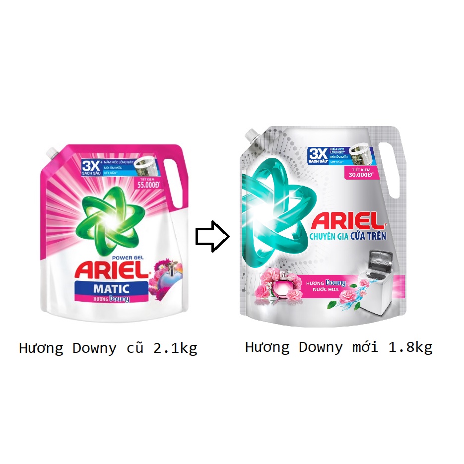 Ariel Matic nước giặt Túi 2.1KG/2KG/1.8KG