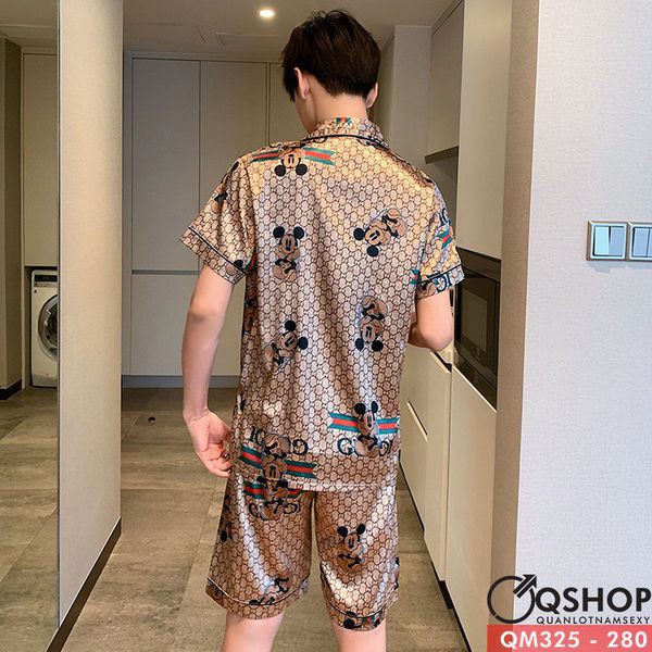 BỘ ĐỒ PIJAMA NGẮN TAY LỤA SATIN QSHOP QM324-QM325-QM456