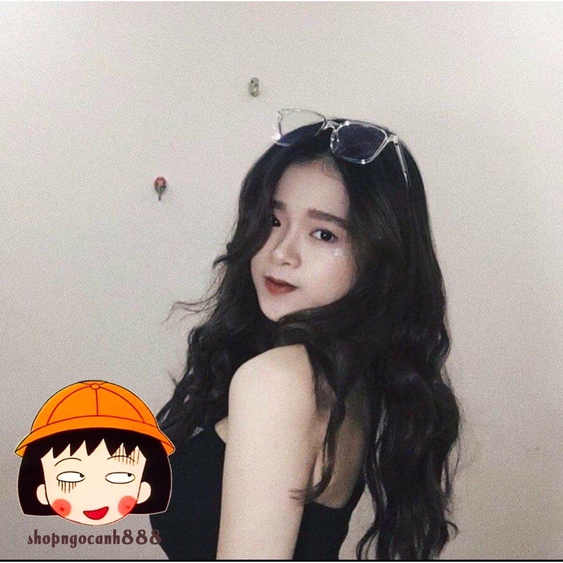 Tóc Mái Giả Thưa Loại Xoăn Dài 2 Bên Tiểu Thư Phong Cách Hàn Quốc