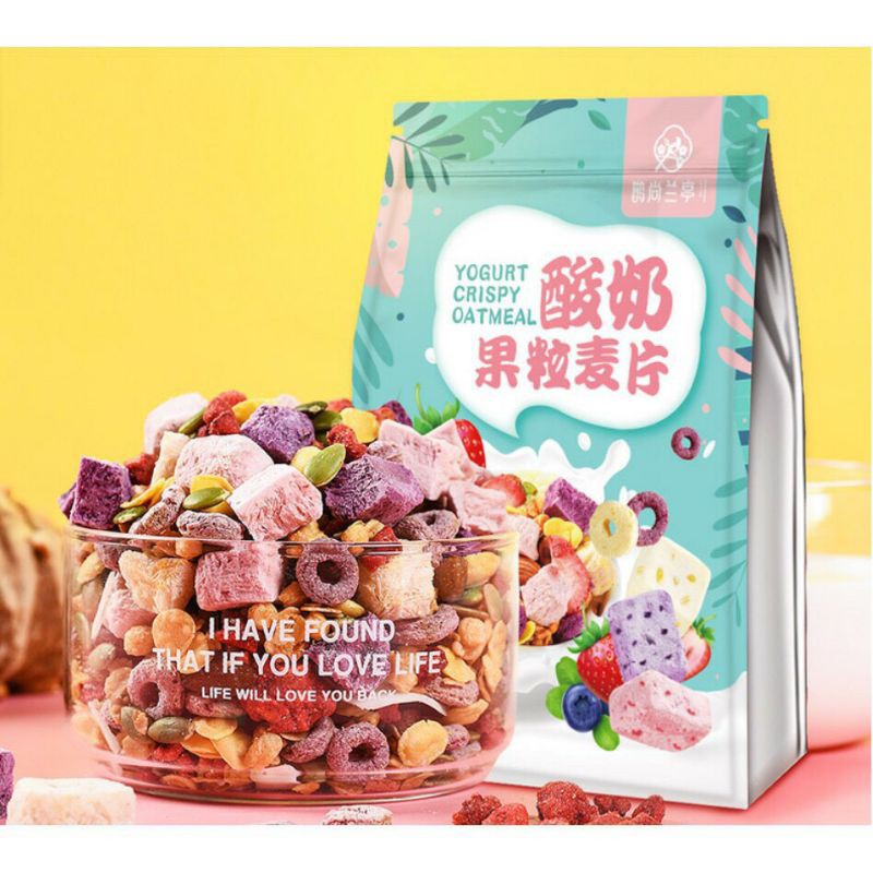 ngũ cốc sữa chua, hoa quả 500g