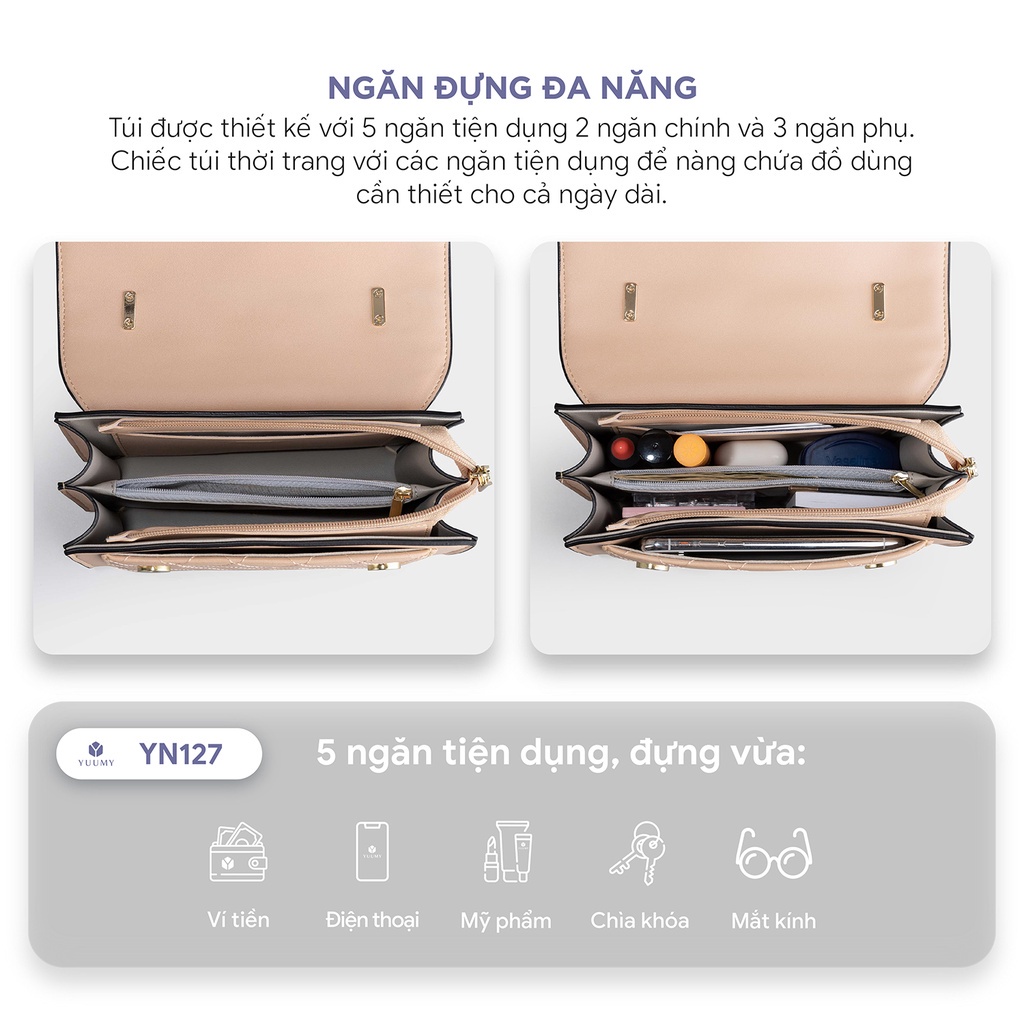 Túi xách kẹp nách nữ đeo chéo thời trang Yuumy YN127