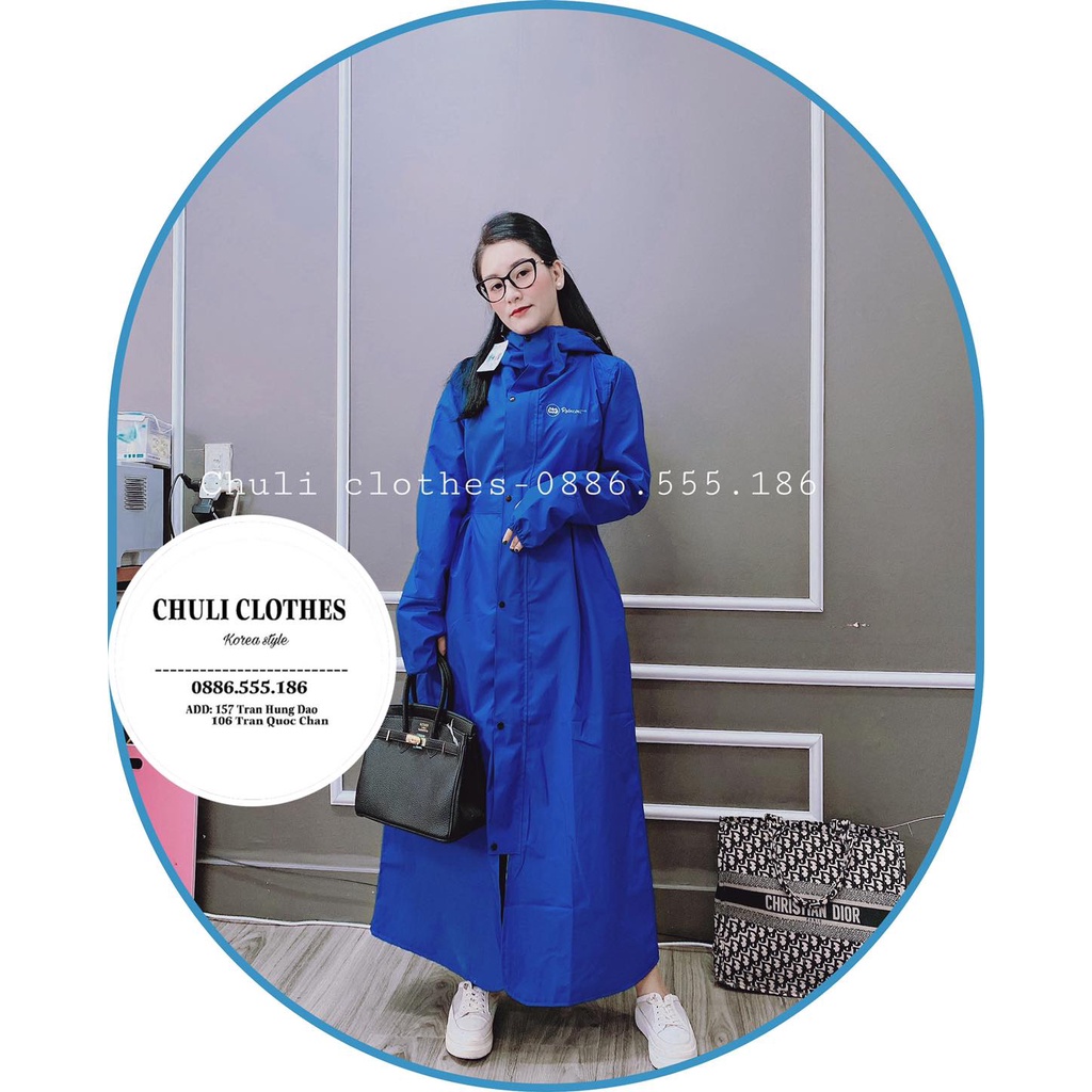Bảng size M - Áo mưa mangto nữ 2 lớp cao cấp dáng xòe không xẻ sau đi mưa đi gió 2022 - chính chủ shop Chuli chụp