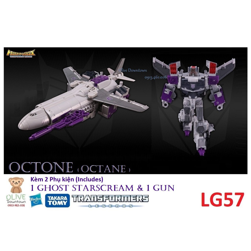 ✨ LG57 ✨ OCTONE Mô hình Robot lắp ráp cao 18cm & 2 Phụ kiện - TRANSFORMERS dòng Legends