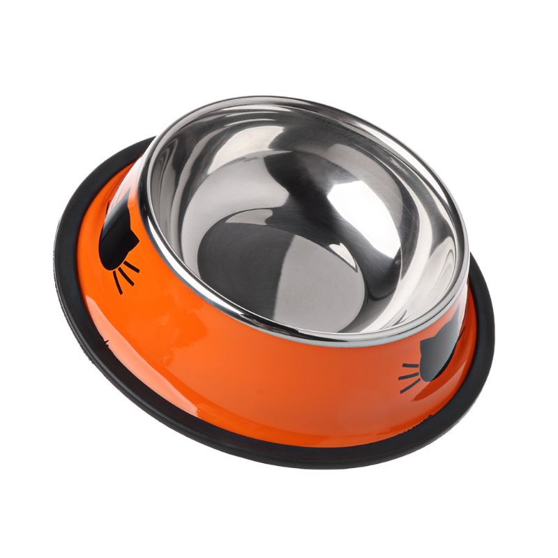 Bát đựng thức ăn bằng thép không gỉ dày chống trượt cho thú cưng
