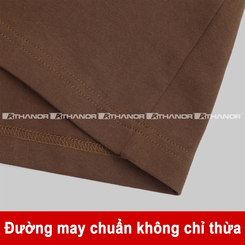 Áo thun tay lỡ ATHANOR form rộng - unisex - 100% cotton mẫu athanorclubV2 3 màu xanh lá nâu đen