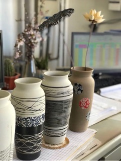 Bình gốm hoạ tiết cực đẹp
