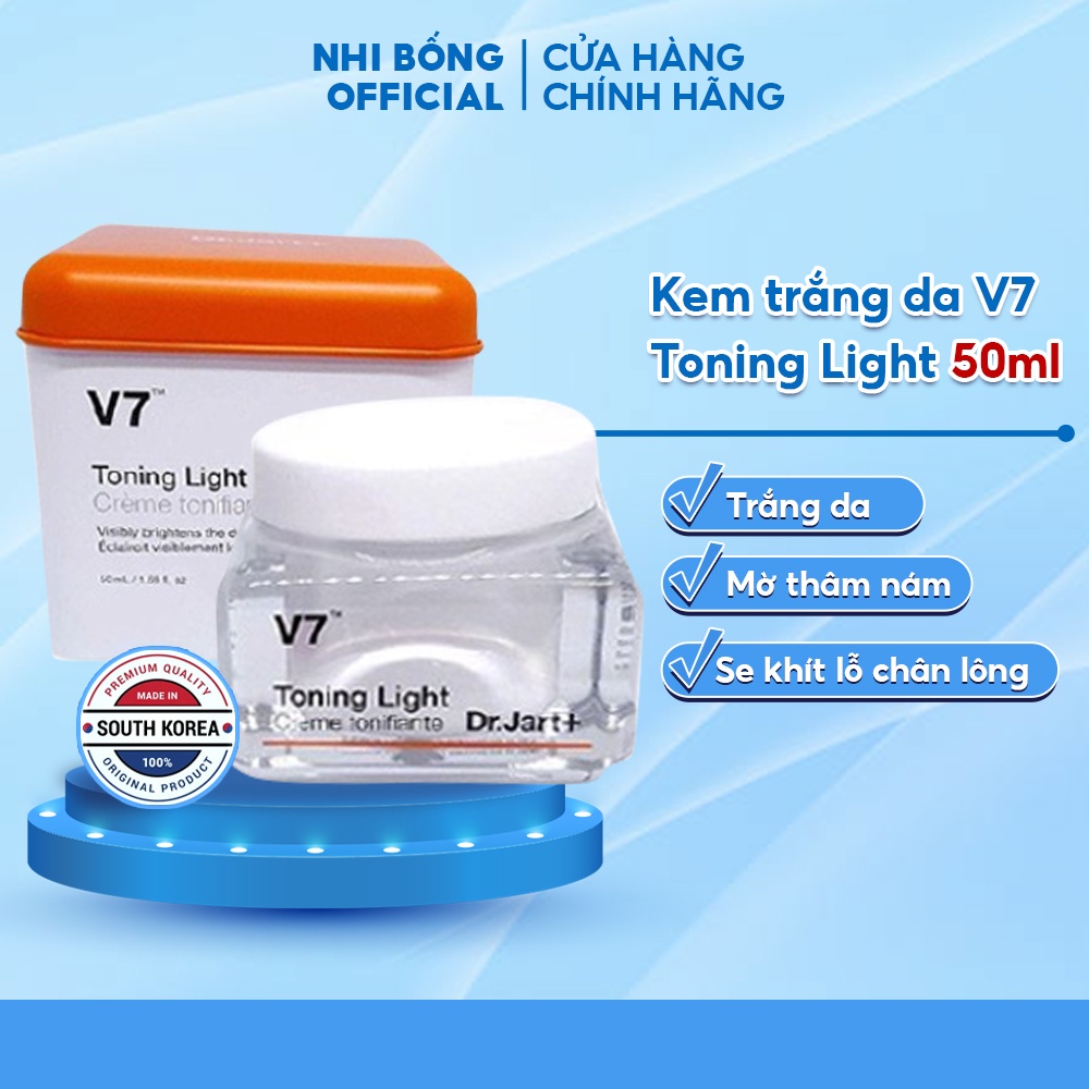 Kem Dưỡng Trắng Da Và Tái Tạo Da V7 Toning Light Dr.jart+ Hàn Quốc 50ml Giúp Da Trắng Sáng & Giảm Thâm Nám