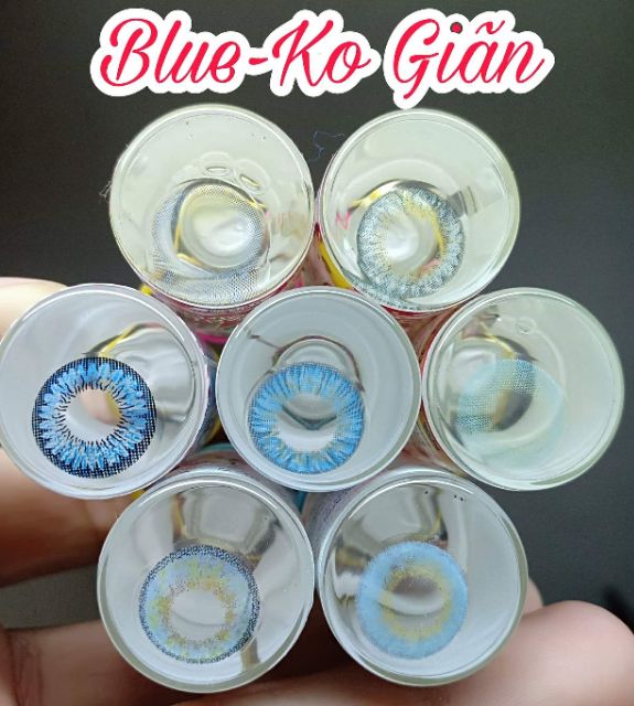 Contact lens /Kính áp tròng - BLUE tặng kèm khây dụng cụ