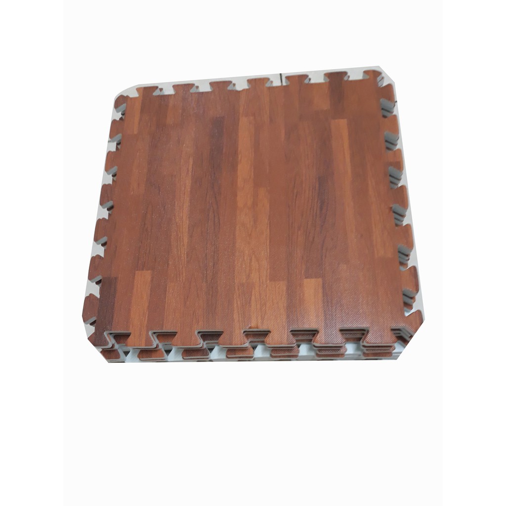 Combo 9 tấm tranh thảm xốp ghép hình vân gỗ, kích thước 1 tấm 40cm x 40cm x1cm
