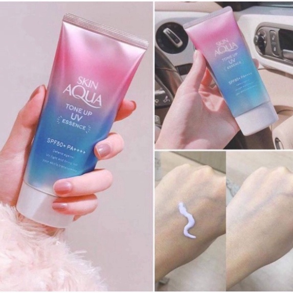 Kem chống nắng kiềm dầu nâng tông Sunplay Skin Aqua Tone Up UV Milk 80ml  - Luna