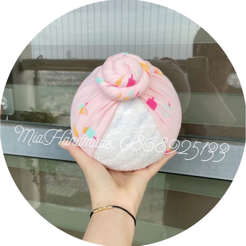 MŨ TURBAN CHO BÉ RẺ ĐẸP CHẤT COTTON MỀM MỊN CHO BÉ 0-20M