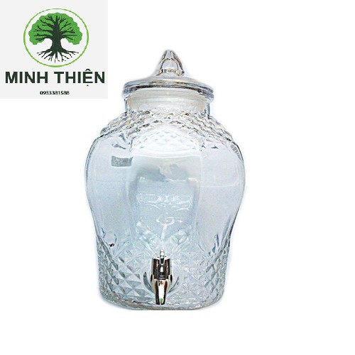 Bình thủy tinh ngâm rượu Kim Cương 10L