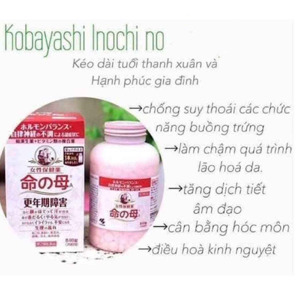 Viên Uống Bổ Sung Nội Tiết Tố Cho Phụ Nữ  Kobayashi - HÀNG NỘI ĐỊA NHẬT | Thế Giới Skin Care