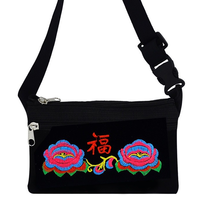 Túi Xách Canvas Thêu Họa Tiết Thổ Cẩm Thời Trang Cho Nữ