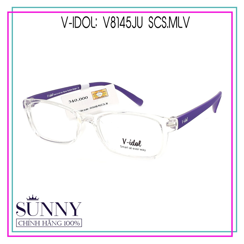 Gọng kính chính hãng V-idol V8145JU màu sắc thời trang, thiết kế dễ đeo bảo vệ mắt