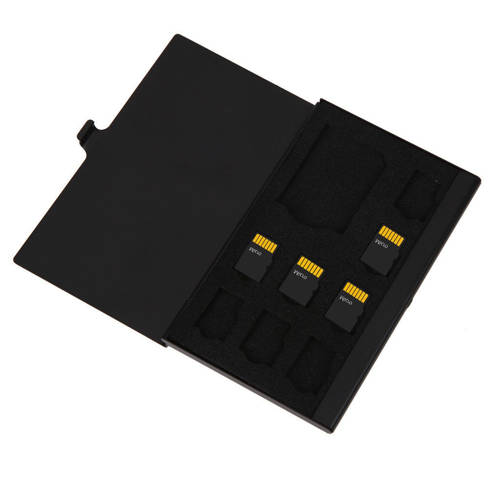 Hộp đựng thẻ nhớ micro SD/TF 1 lớp bằng hợp kim nhôm
