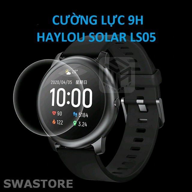 Cường lực Haylou Solar LS05 LS05S, dán màn hình đồng hồ Haylou Solar, SWASTORE, Tặng kit vệ sinh màn