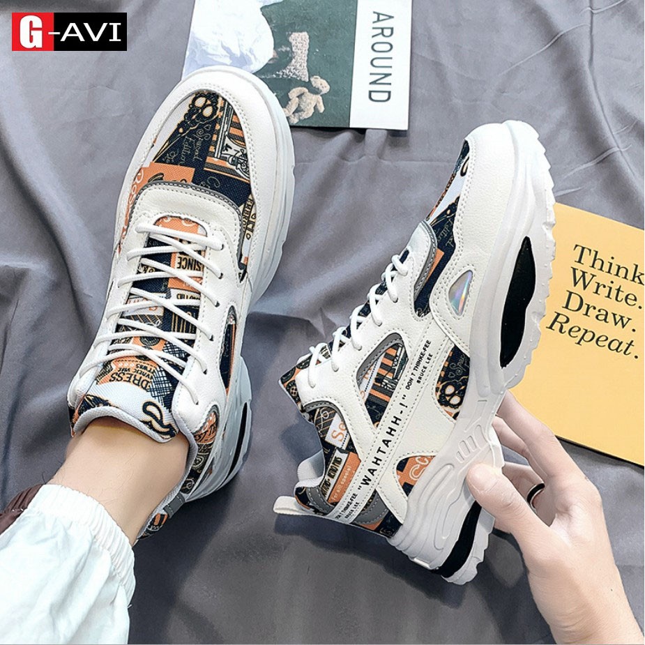 Giày tăng chiều cao nam kiểu dáng sneaker thể thao năm động, trẻ trung, phong cách cá tính Avi377 | BigBuy360 - bigbuy360.vn