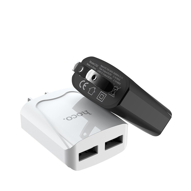 Củ Sạc Hoco C52/C52A💝CAO CẤP💝Cốc Sạc Nhanh 2 Cổng USB Ổn Định Điện Áp - Bảo Hành Chính Hãng 12T