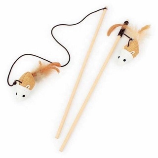 Đồ chơi cần câu gỗ cho mèo