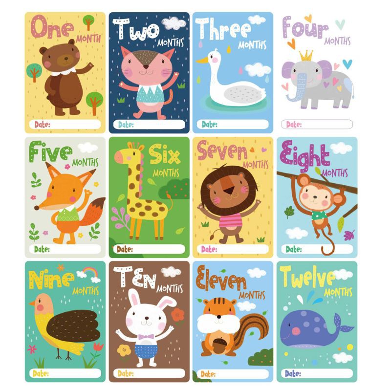 Set 12 Tấm Ảnh Kỉ Niệm Cho Bé