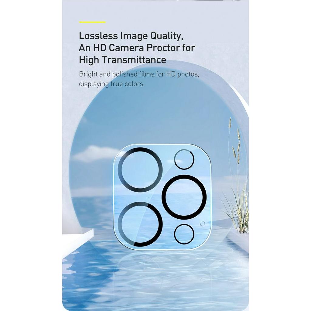 BASEUS 1 Miếng Dán Cường Lực Bảo Vệ Camera Cho Iphone 12 Pro Max 0.3mm 11 Pro Max