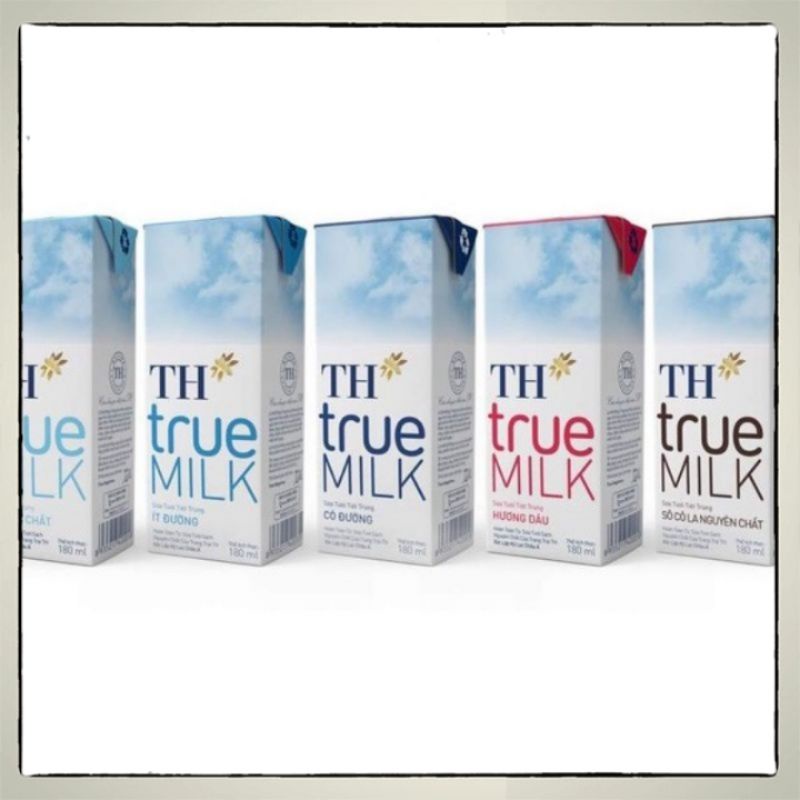 Sữa TH True Milk vỉ 4 hộp 110ml/180ml