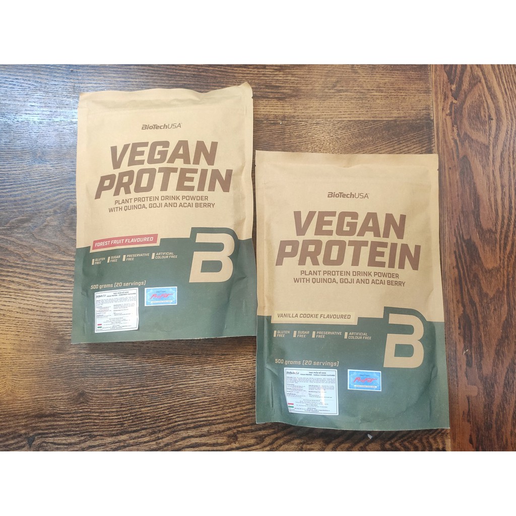 [Mã 66FMCGSALE hoàn 8% xu đơn 500K] Whey Protein Thực Vật Vegan Protein BiotechUSA 500g | BigBuy360 - bigbuy360.vn