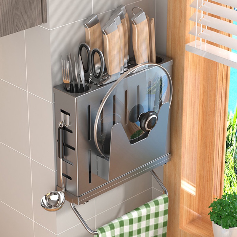 Kệ Để Dao Thớt Gắn Tường Đa Năng Tiện Dụng Cho Nhà Bếp