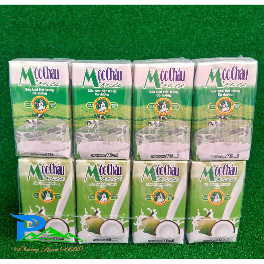 Sữa tươi tiệt trùng Mộc Châu 110ml - thùng 48 hộp [không kèm KM]