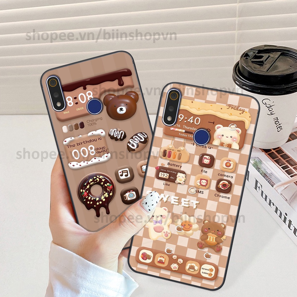 Ốp Realme 3 / 3 Pro in hình gấu chocolate kẹo ngọt siêu đẹp siêu xinh
