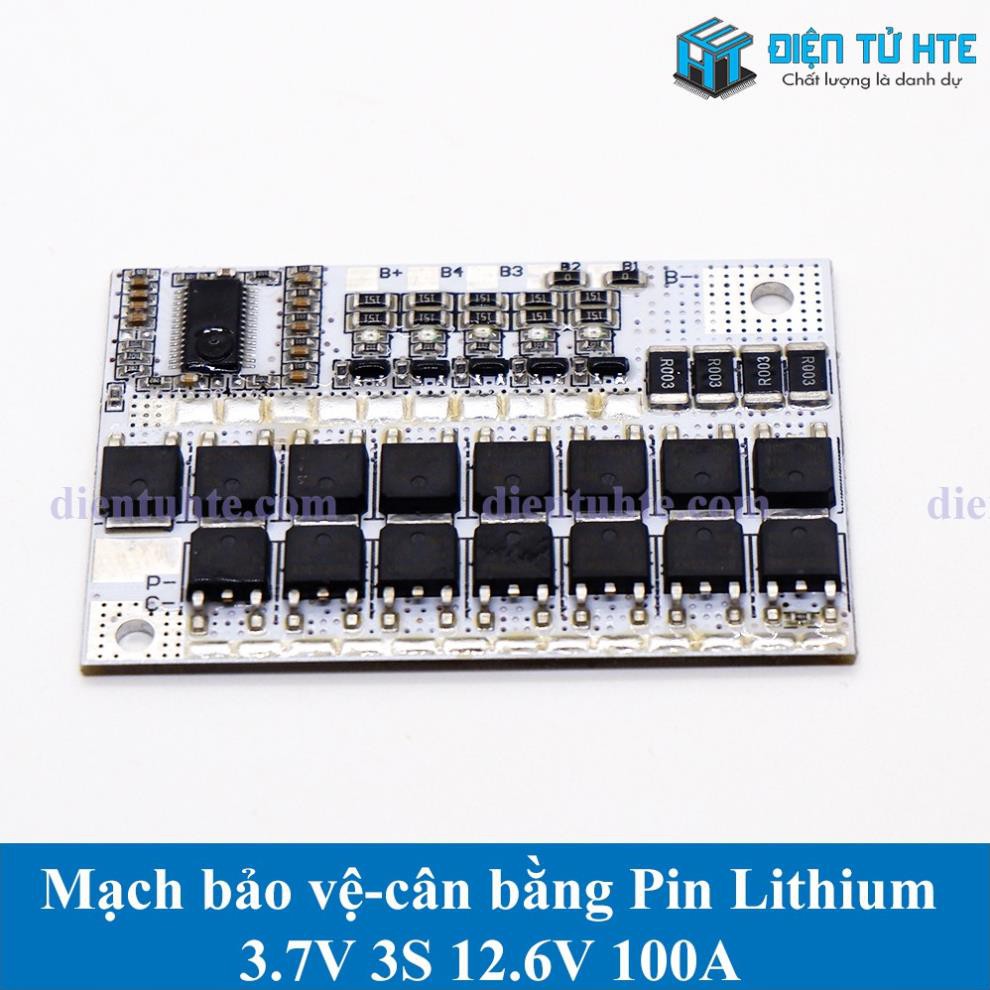 Mạch sạc cân bằng và bảo vệ Pin Lithium 3.7V 3S 4S 5S 100A [HTE Quy Nhơn CN2]