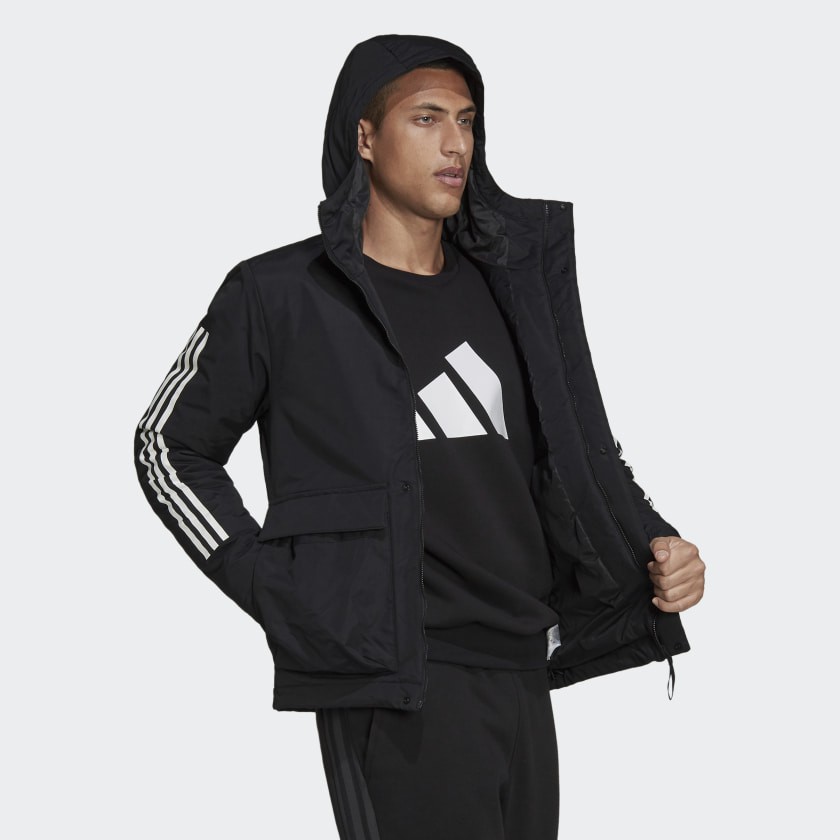 Áo Khoác Adidas UTILITAS 3-STRIPES HOODED JACKET + GT1688+Hàng Chính Hãng cho Nam